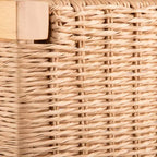 Tabouret de bar Newport en bois de 24 pouces avec assise en corde