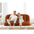 Grand pouf poire lit pour humain et chien avec 5 positions réglables, canapé 2-en-1 en chenille extra paresseux pour vous et vos animaux de compagnie