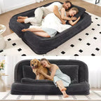 Grand pouf poire lit pour humain et chien avec 5 positions réglables, canapé 2-en-1 en chenille extra paresseux pour vous et vos animaux de compagnie