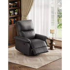 Fauteuil inclinable manuel, fauteuil inclinable, pivotant à 360 degrés, avec accoudoirs rembourrés, pour salon