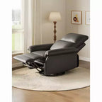 Fauteuil inclinable manuel, fauteuil inclinable, pivotant à 360 degrés, avec accoudoirs rembourrés, pour salon