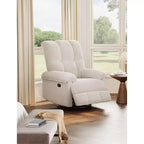 Fauteuil inclinable manuel, fauteuil inclinable, pivotant à 360 degrés, avec accoudoirs rembourrés, pour salon