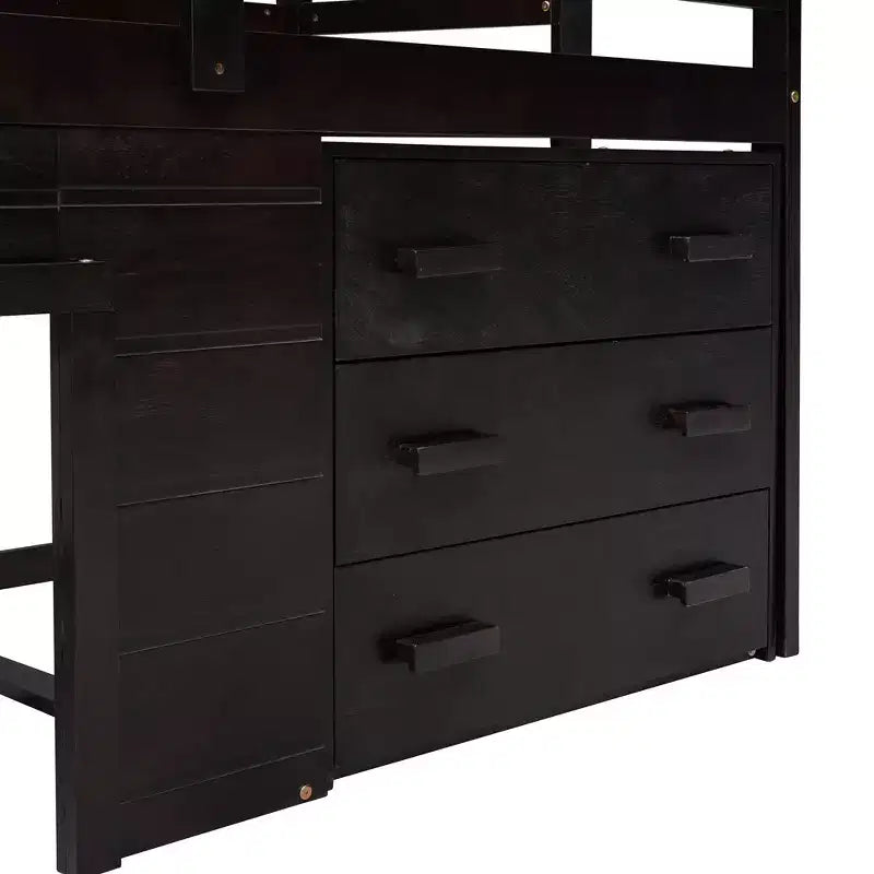 Lit mezzanine bas avec rangement pour enfants, lit mezzanine en bois taille jumeau avec armoire et étagère pour filles garçons