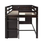 Lit mezzanine bas avec rangement pour enfants, lit mezzanine en bois taille jumeau avec armoire et étagère pour filles garçons