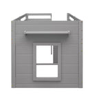 Lit mezzanine bas avec rangement pour enfants, lit mezzanine en bois taille jumeau avec armoire et étagère pour filles garçons