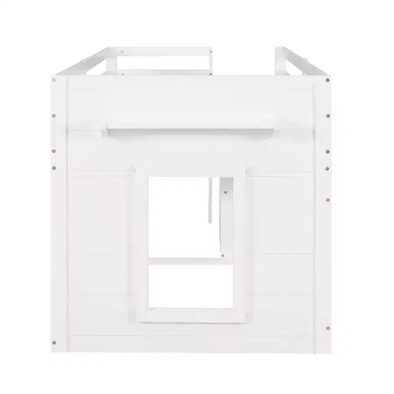 Lit mezzanine bas avec rangement pour enfants, lit mezzanine en bois taille jumeau avec armoire et étagère pour filles garçons