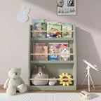 Étagère à Livres pour Enfants à 3 Niveaux, Range-Livres pour Enfants, Aide à Garder les Chambres, les Salles de Jeux et les Salles de Classe Organisées, Sauge
