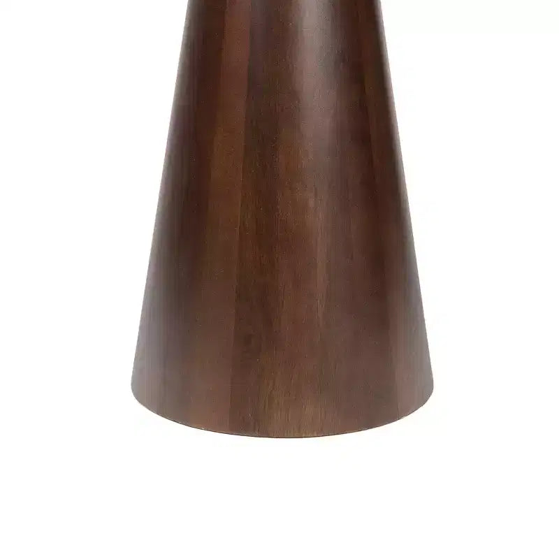 Table d'appoint ronde minimaliste rustique en marbre/bois