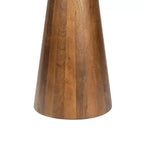 Table d'appoint ronde minimaliste rustique en marbre/bois