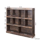 Étagère à Livres, Bibliothèque à 3 Niveaux avec Étagères Ouvertes, Organisateur de Rangement à 10 Cubes, Étagère à Livres Autoportante pour Chambre, Salon, Bureau