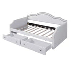 Lit de repos en velours jumeau/double avec bande lumineuse contrôlée par application et 2 tiroirs
