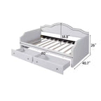 Lit de repos en velours jumeau/double avec bande lumineuse contrôlée par application et 2 tiroirs