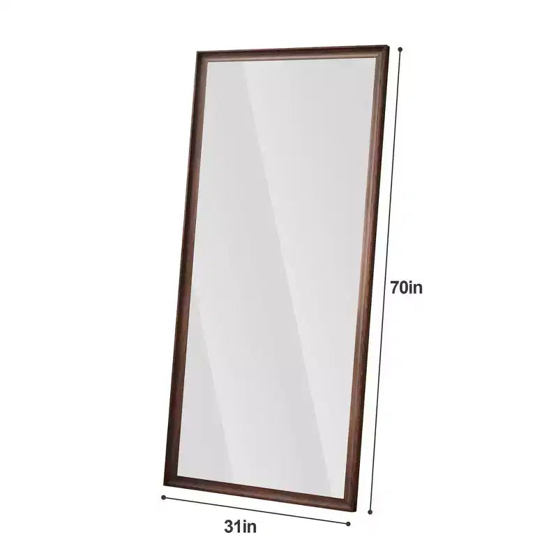 Miroir pleine longueur sur pied ou mural avec cadre en bois, 32*70