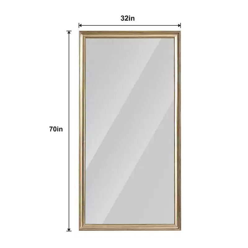 Miroir pleine longueur sur pied ou mural avec cadre en bois, 32*70