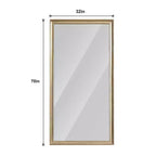 Miroir pleine longueur sur pied ou mural avec cadre en bois, 32*70