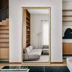 Miroir pleine longueur sur pied ou mural avec cadre en bois, 32*70
