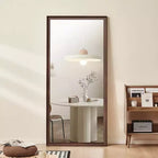 Miroir pleine longueur sur pied ou mural avec cadre en bois, 32*70