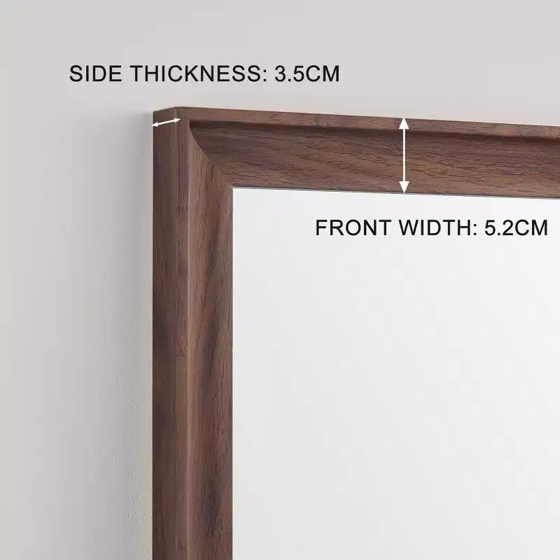 Miroir pleine longueur sur pied ou mural avec cadre en bois, 32*70