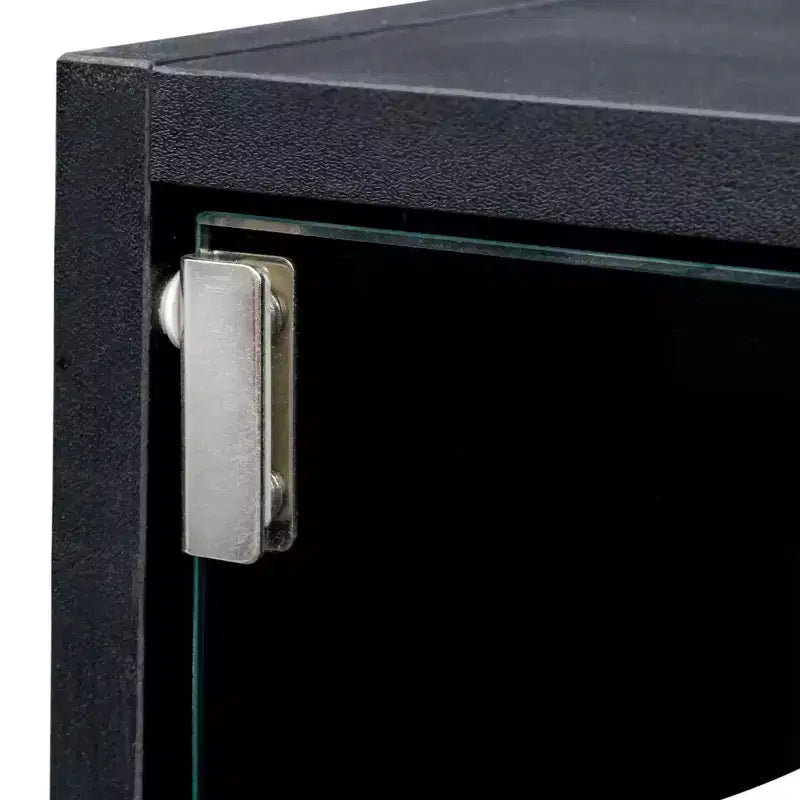 Meuble à chaussures avec trois portes vitrées, Rangement pour chaussures avec poignée en métal, Meuble de rangement pour chaussures pour l'entrée, le salon