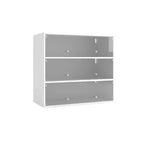 Meuble à chaussures avec trois portes vitrées, Rangement pour chaussures avec poignée en métal, Meuble de rangement pour chaussures pour l'entrée, le salon