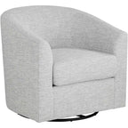 Studio 55D Barrel 30 3/4 Wide Gray Fabric Swivel Chair