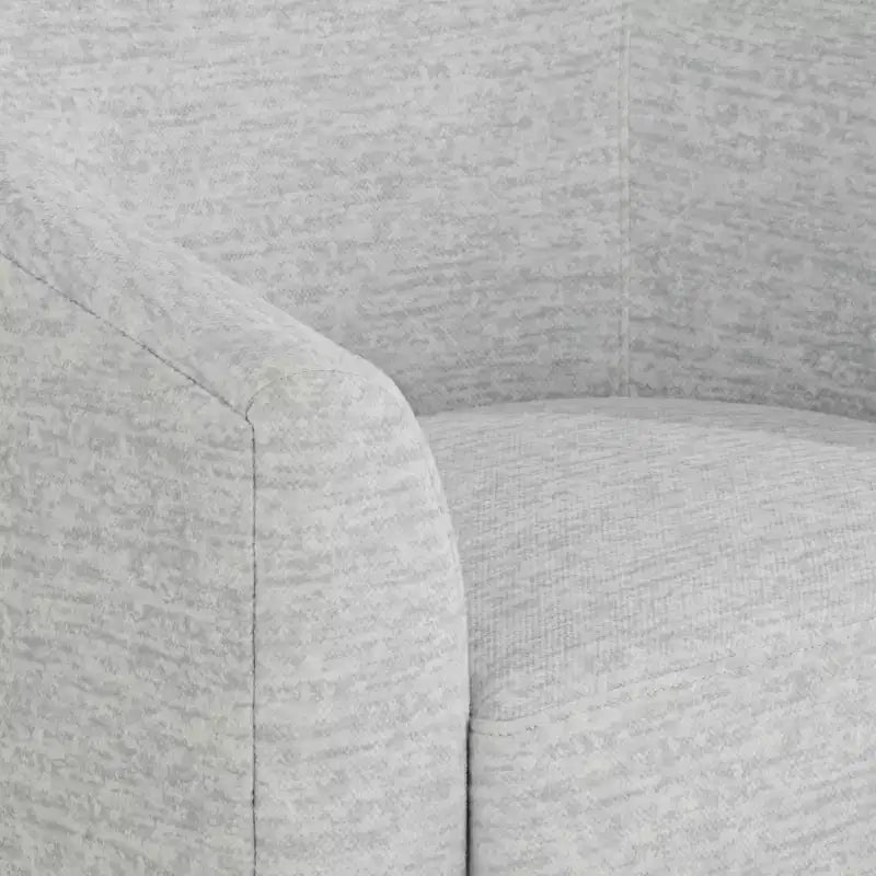Fauteuil pivotant en tissu gris, 30 3/4 po de large, modèle Barrel