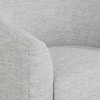 Fauteuil pivotant en tissu gris, 30 3/4 po de large, modèle Barrel