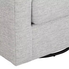 Fauteuil pivotant en tissu gris, 30 3/4 po de large, modèle Barrel