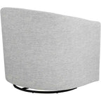 Fauteuil pivotant en tissu gris, 30 3/4 po de large, modèle Barrel
